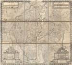 1652 Gomboust 9 Panel Map of Paris, France