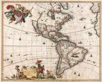1658 Visscher Map of North America and South America 1658