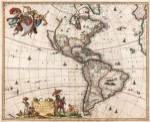 1658 Visscher Map of North America and South America