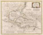 1720 Map of the West Indies with the Adjacent Coasts of North and South America