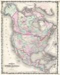 1862 Johnson Map of North America
