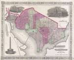 1864 Johnson Map of Washington D.C. and Georgetown