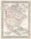 1864 Mitchell Map of North America