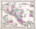 1866 Johnson Map of Central America