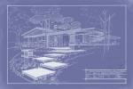 301 Cypress Dr. Blueprint - Inverse by Larry Hunter
