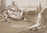 A Centaur and a Female Faun in a Landscape by Giovanni Domenico Tiepolo