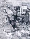 A Quaker Exhorter in New England, illustration from 'The Second Generation of Englishmen in America' by Howard Pyle