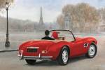 A Ride in Paris III Red Car by Marco Fabiano