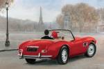 A Ride in Paris III Red Car by Marco Fabiano