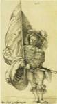 A Standard Bearer by Hans sebald Beham