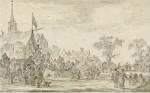 A Village Festival with Musicians Playing Outside a Tent by Jan Van Goyen