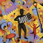 Accordionist by Jim Dryden