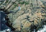 Aerial view of a lighthouse at the coast, Peggy's Cove, Nova Scotia, Canada