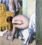 After the Bath, Woman Drying her Left Foot, 1886 by Edgar Degas