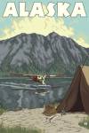 Alaska Plane Lake Campsite by Lantern Press