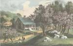 American Homestead Spring by Currier and Ives
