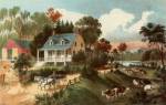 American Homestead Summer by Currier and Ives