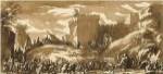An Army Leaving a Castle by Jacques Callot
