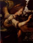 Angel (Detail from The Annunciation) by Leonardo da Vinci