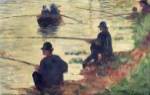 Anglers, Study for 'La Grande Jatte', 1883 by Georges Seurat