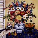 Ann's Favorite Blue And White Floral by Suzanne Etienne