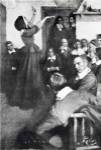 Anne Hutchinson Preaching in her House in Boston, 1637, illustration from 'Colonies and Nation by Howard Pyle