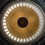 Architectural details of the cupola of the rotunda of a government building, Capitol Building, Washington DC, USA