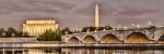 Arlington Memorial Bridge with Lincoln Memorial and Washington Monument, Washington DC by Panoramic Images