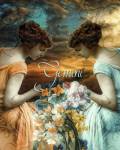 Art Nouveau Zodiac Gemini by Color Bakery