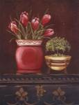Asian Red Crocus Floral by Jo Moulton