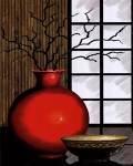 Asian Red I by Dorothea King