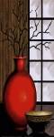 Asian Red I Panel by Dorothea King