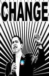 Barack Obama - (Change Red and Blue) Campaign Poster
