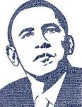 Barack Obama - Words into Image by LA Pop