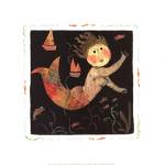 Barbara Olsen - Mermaid Slips Through Your Fingers Size 16x16 by Barbara Olsen