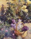 Basket with Flowers by Edward Noott