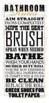 Bathroom Rules by Jim Baldwin