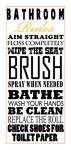 Bathroom Rules by Jim Baldwin