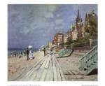 Beach At Trouville by Claude Monet