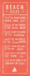 Beach Rules - Coral by The vintage collection