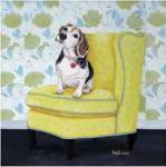 Beagle on Yellow by Carol Dillon