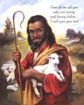 Beverly Lopez - Christ the Shepherd Size 16x20 by Beverly Lopez