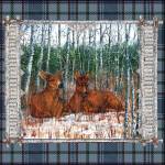 Birch Frame Plaid- Deer Nature by Sher Sester