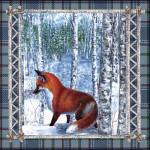 Birch Frame Plaid Fox by Sher Sester