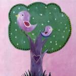 Bird Dots I - mini by Liz Clay