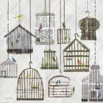 Birdcages Collage Square I by Maria Carluccio