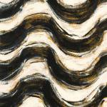 Black and Gold Geometric V Crop by Shirley Novak