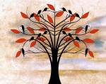 Black Birds on Tree by Ata Alishahi