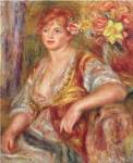 Blonde Woman with a Rose by Pierre-Auguste Renoir
