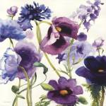 Blue and Purple Mixed Garden I by Shirley Novak